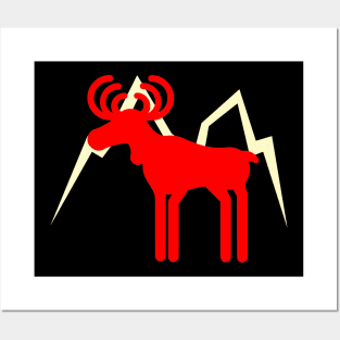 Red Moose Posters and Art